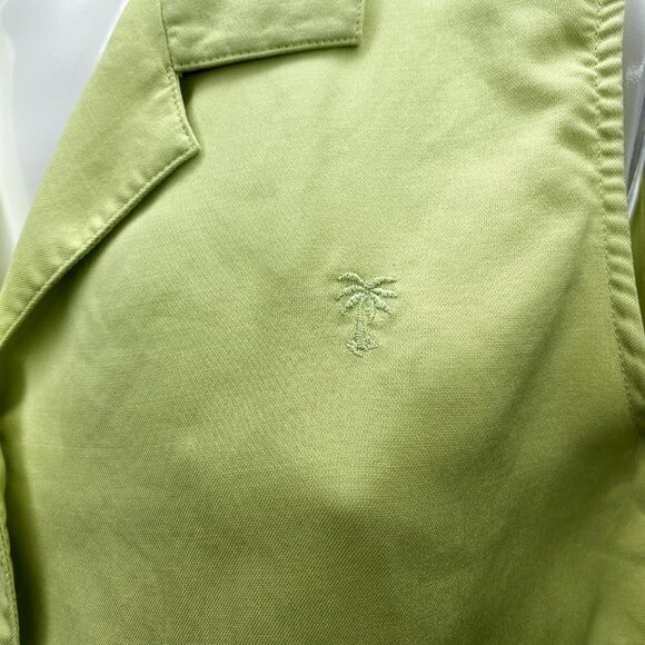 Lime Green Silk TOMMY BAHAMA Sleeveless Shirt Sz 10 EUC! - Picture 3 of 10